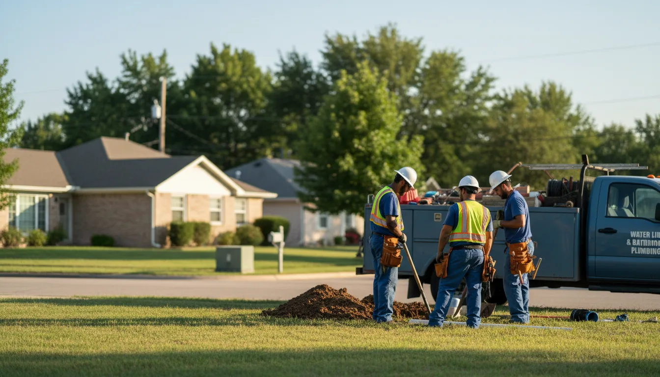 Residential water line and bathroom plumbing service in Des Arc, MO